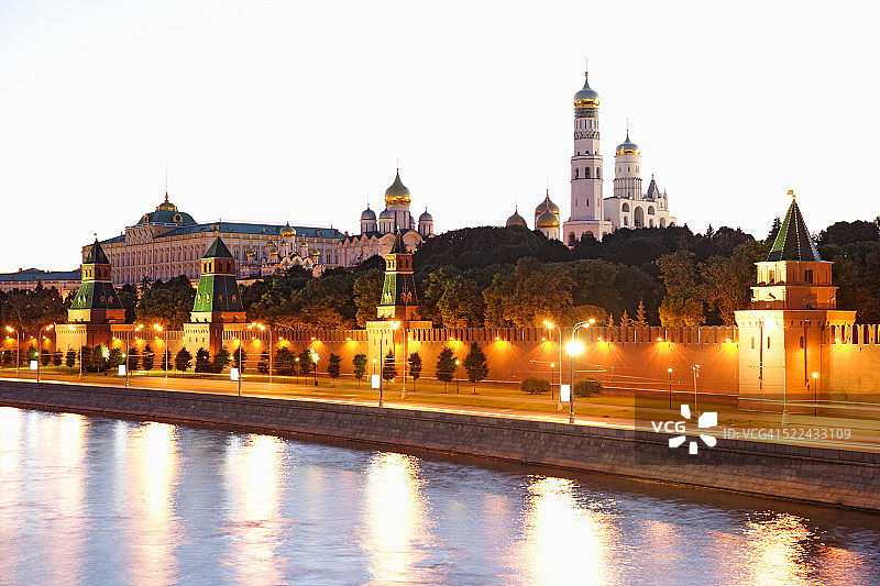 克里姆林宫和莫斯科河图片素材