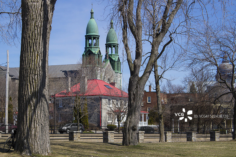 蒙特利尔拉欣市中心运河景观，魁北克省图片素材