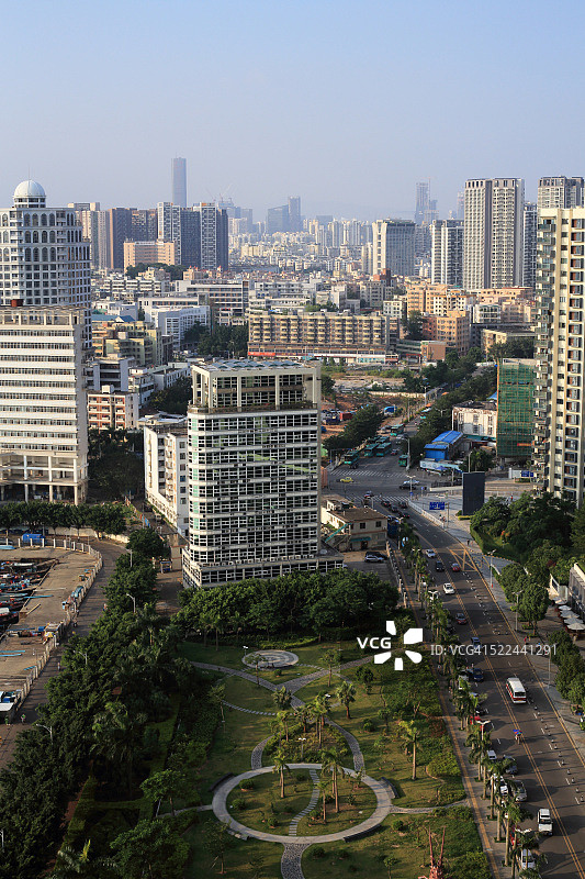 深圳南山区鸟瞰图片素材