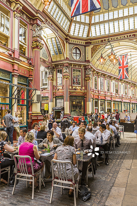 午餐时间的利德贺市场图片素材