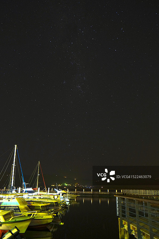 克尼斯纳港的星夜图片素材