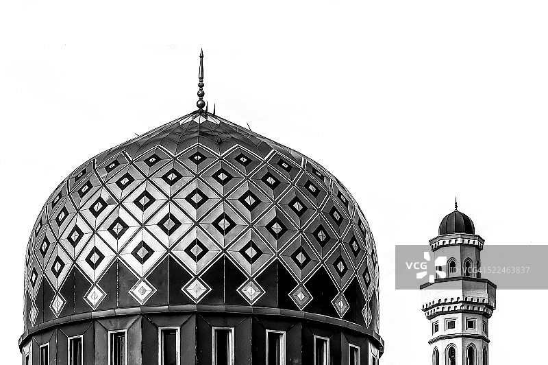 亚庇市立清真寺特写镜头图片素材