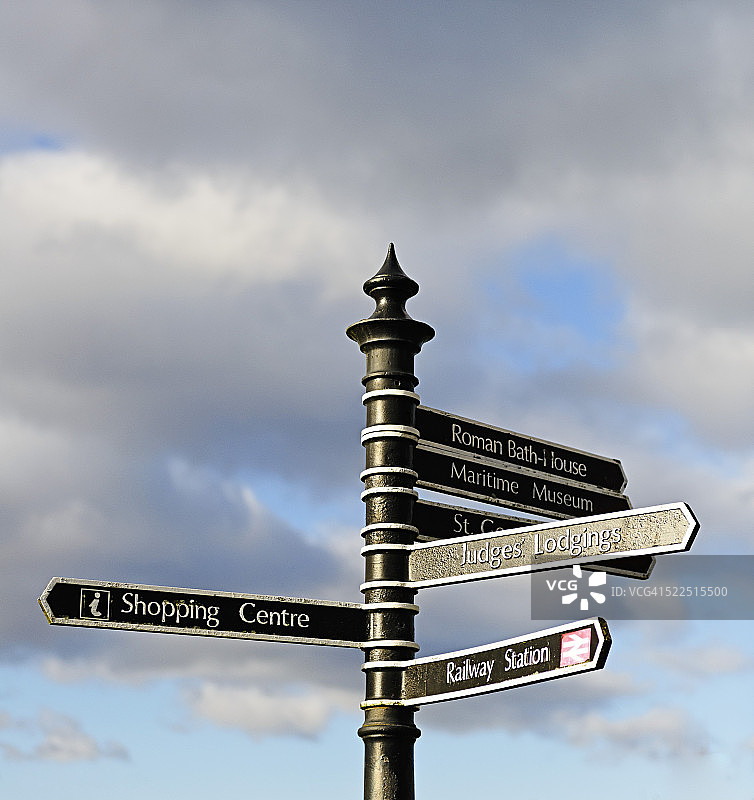 兰开斯特市路标图片素材