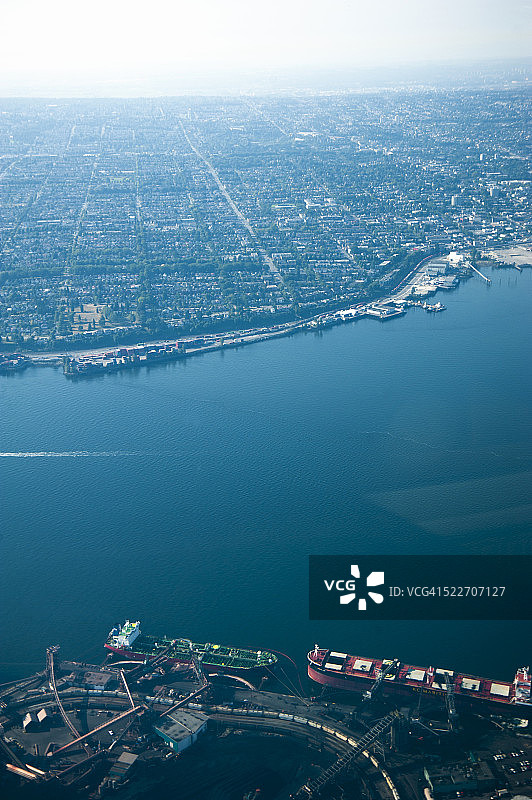 温哥华伯勒德湾的航拍景色图片素材