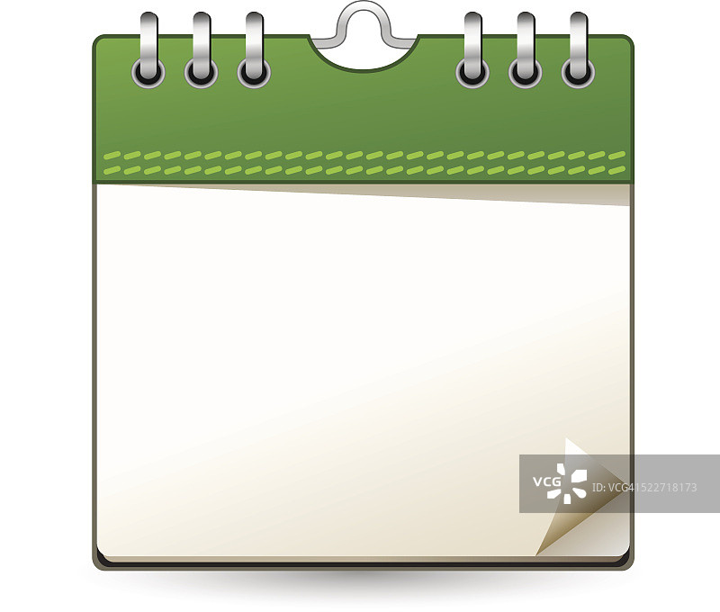 绿色空白日历图片素材