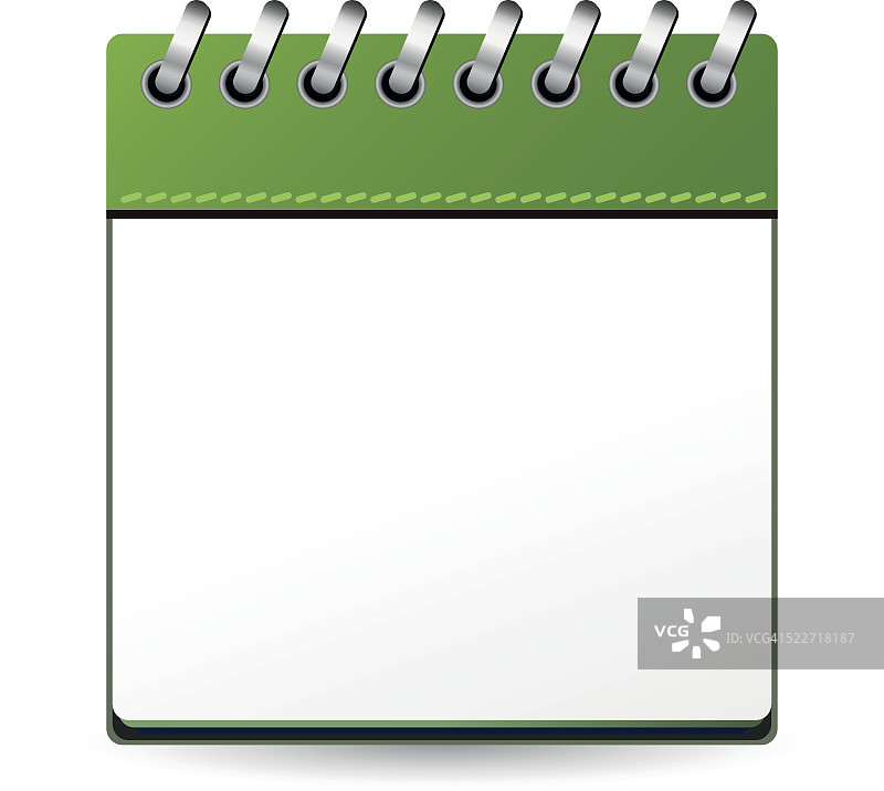 绿色空白日历图片素材