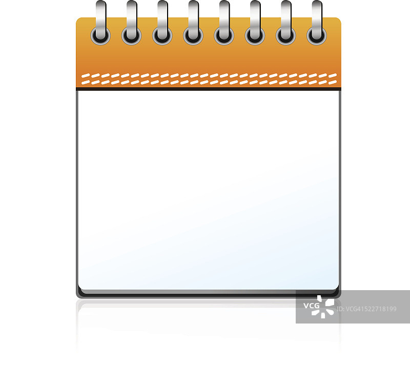 橙色空白日历图片素材