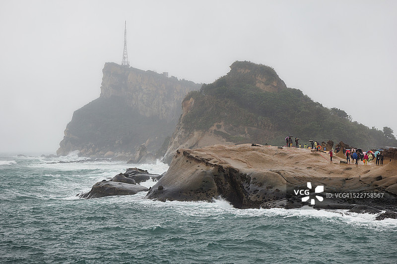 中国台湾野柳地质公园的壮丽景色图片素材