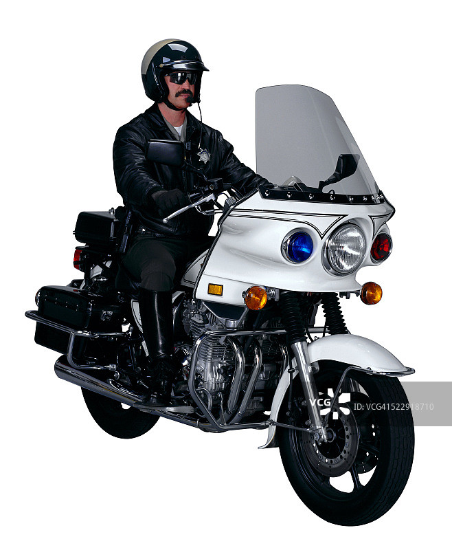 骑摩托车的警察图片素材