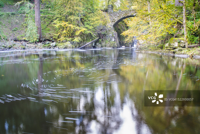 苏格兰邓凯尔德隐士庐的桥图片素材