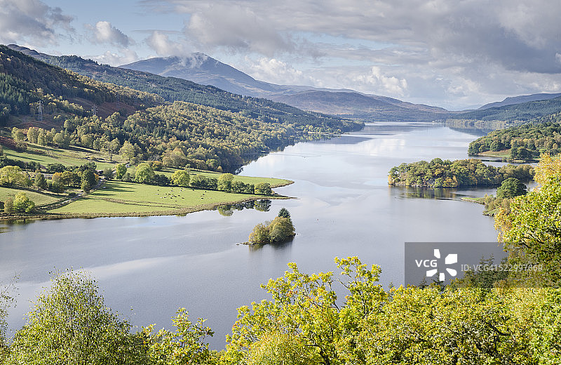 苏格兰珀斯郡特梅尔湖皇后观景点图片素材