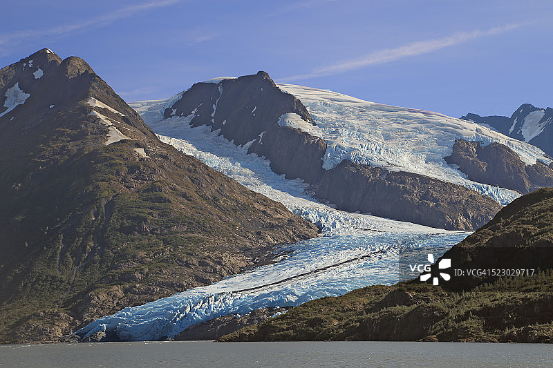 波塔基湖和冰川图片素材