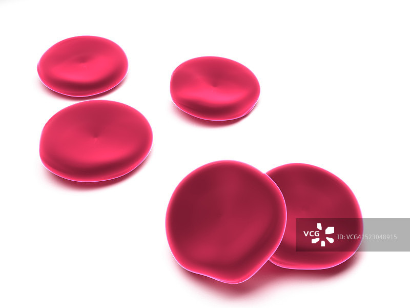 3D渲染：红色血细胞，红细胞图片素材