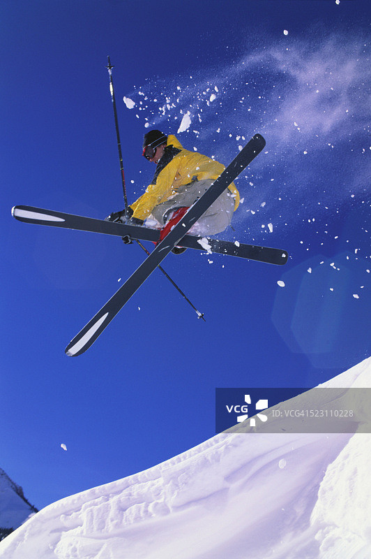 小科顿伍德峡谷的极限滑雪图片素材