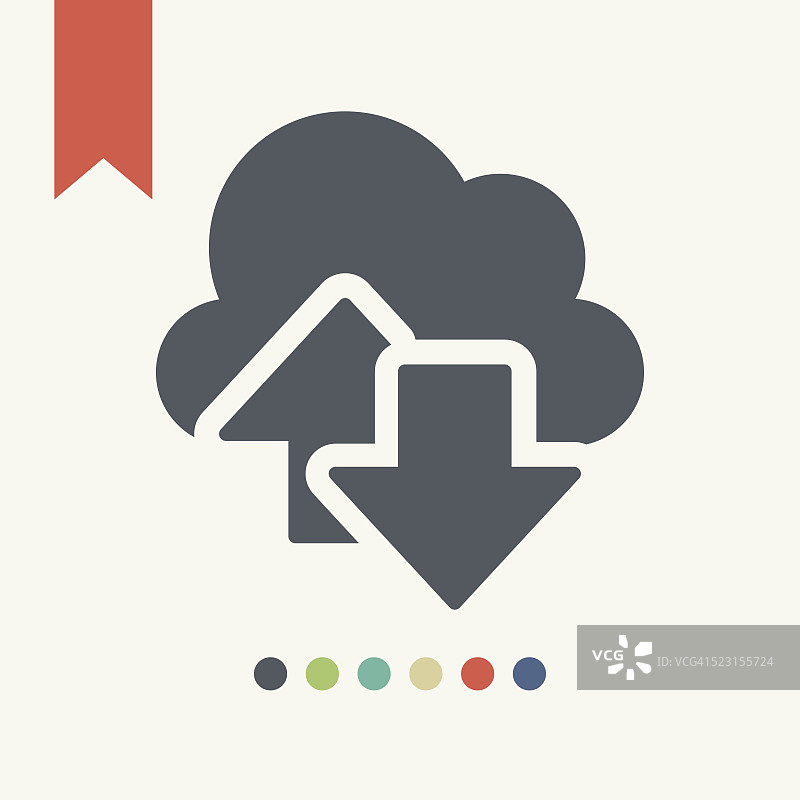 云计算上传和下载图标图片素材