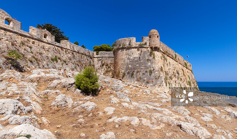 希腊克里特岛雷西姆农的威尼斯要塞图片素材