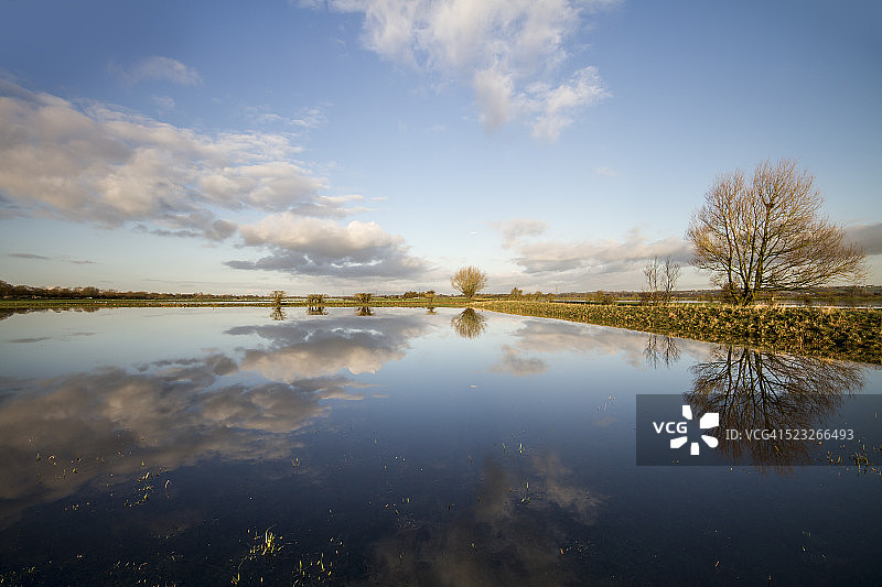 萨默塞特郡洪水图片素材