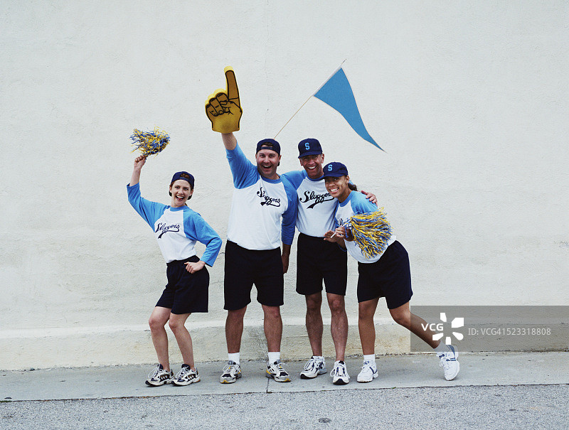 垒球球迷欢呼图片素材