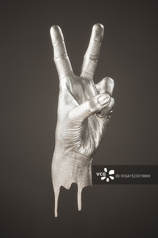 银色和平标志图片素材