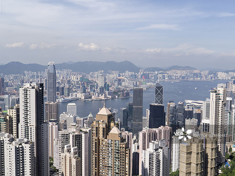 从太平山俯瞰中国香港图片素材