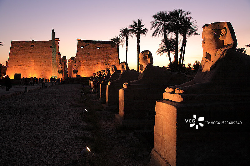 狮身人面像大道和卢克索神庙图片素材