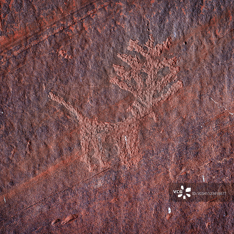 Mystery Valley古代Anasazi岩石壁画图片素材