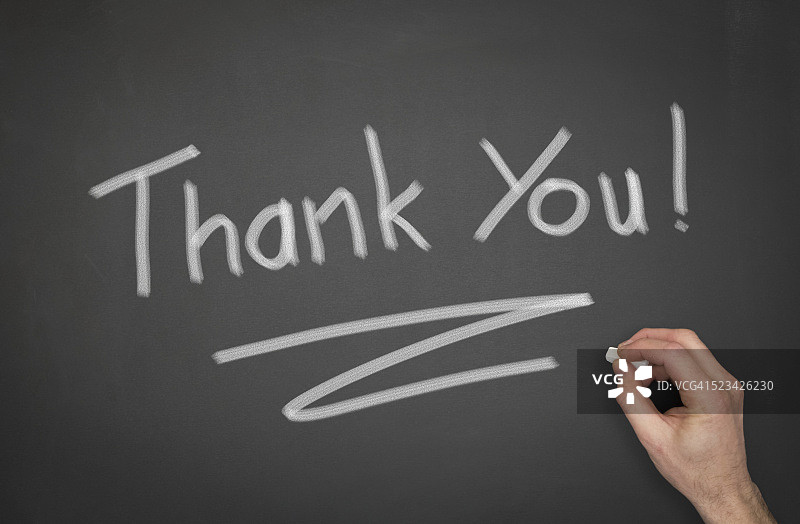 写着“谢谢你”的黑板图片素材