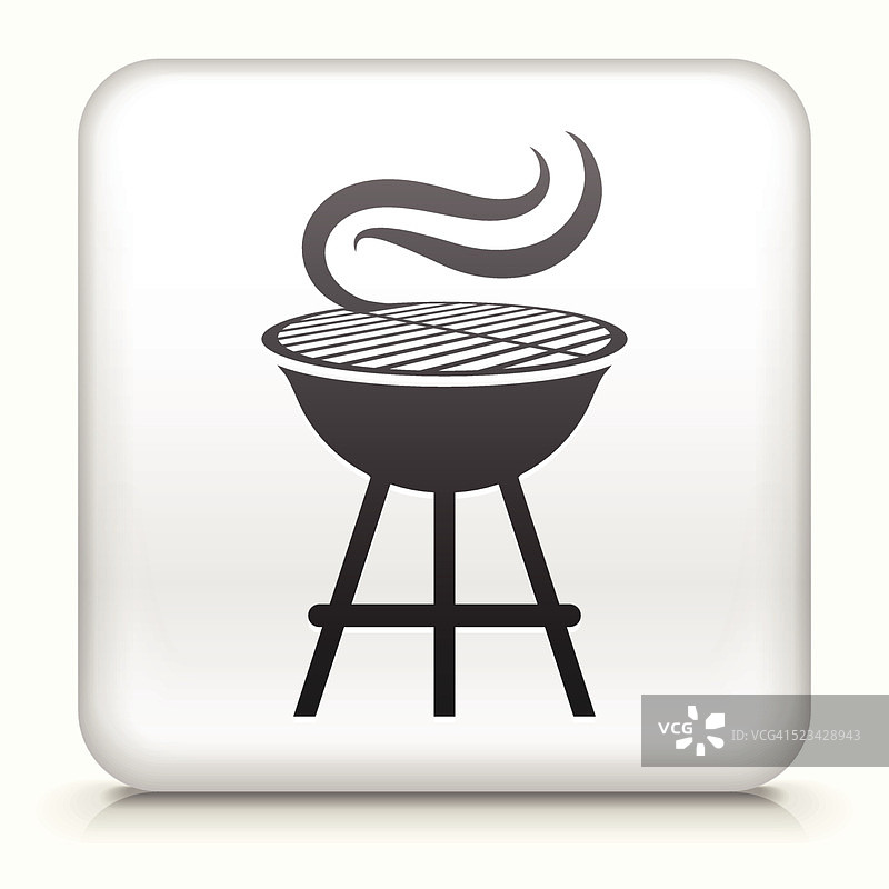 烤架方形按钮免版税矢量图图片素材