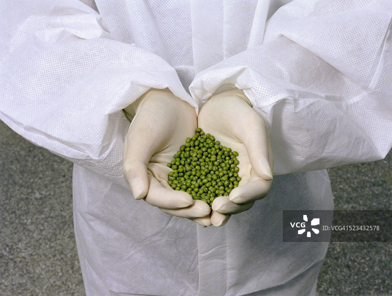 手持种子的科学家图片素材