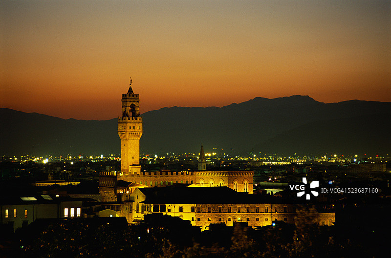 日落时分的维奇奥宫图片素材