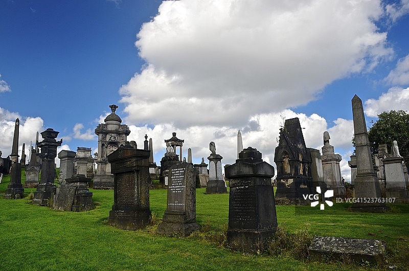格拉斯哥墓地，维多利亚哥特式公墓图片素材