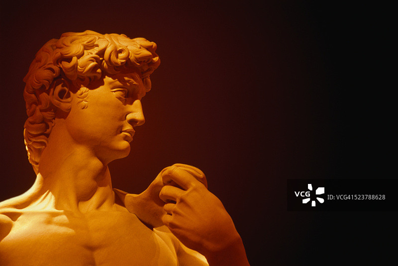 凯撒宫的米开朗基罗《大卫》仿制品图片素材