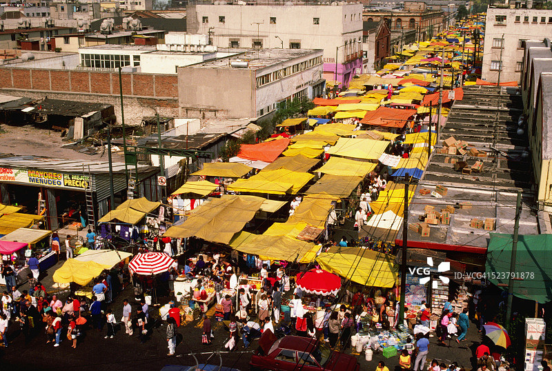 墨西哥城市街头市场图片素材
