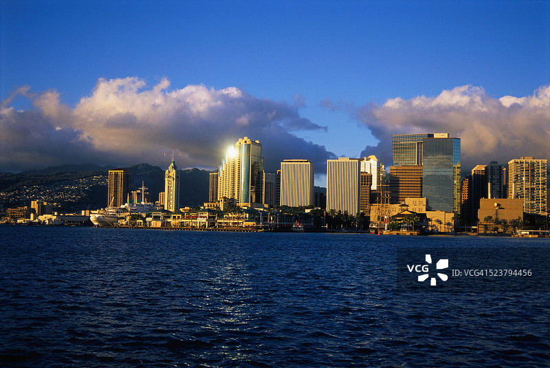 檀香山市天际线图片素材