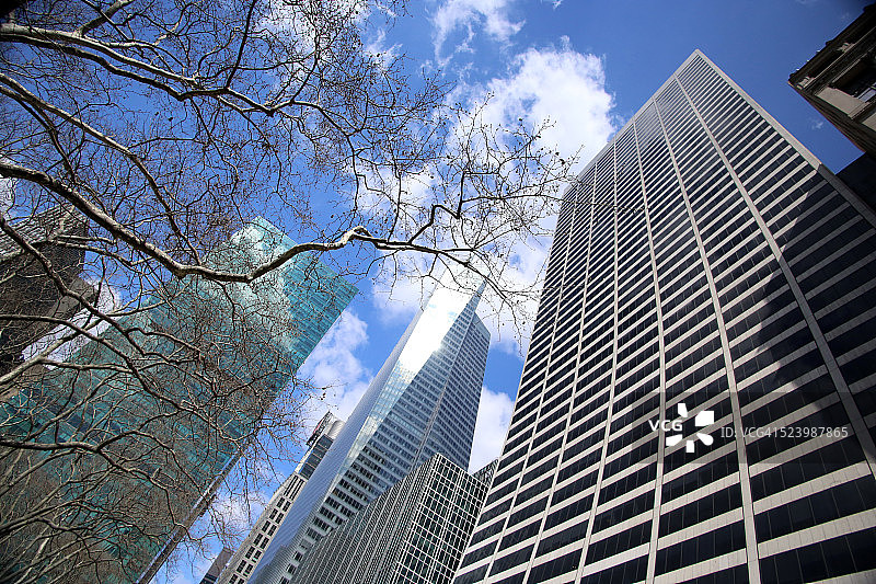 纽约W.R.格雷斯大厦低角度视图图片素材