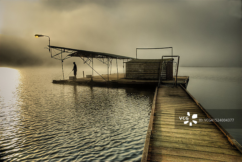 乡村木制渔 docks图片素材