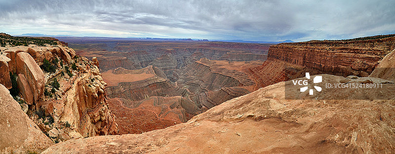 鹅颈湾上方的全景图片素材