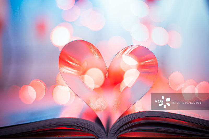 卷成心形的书页图片素材