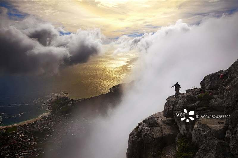 从南非开普敦桌山观桌湾图片素材