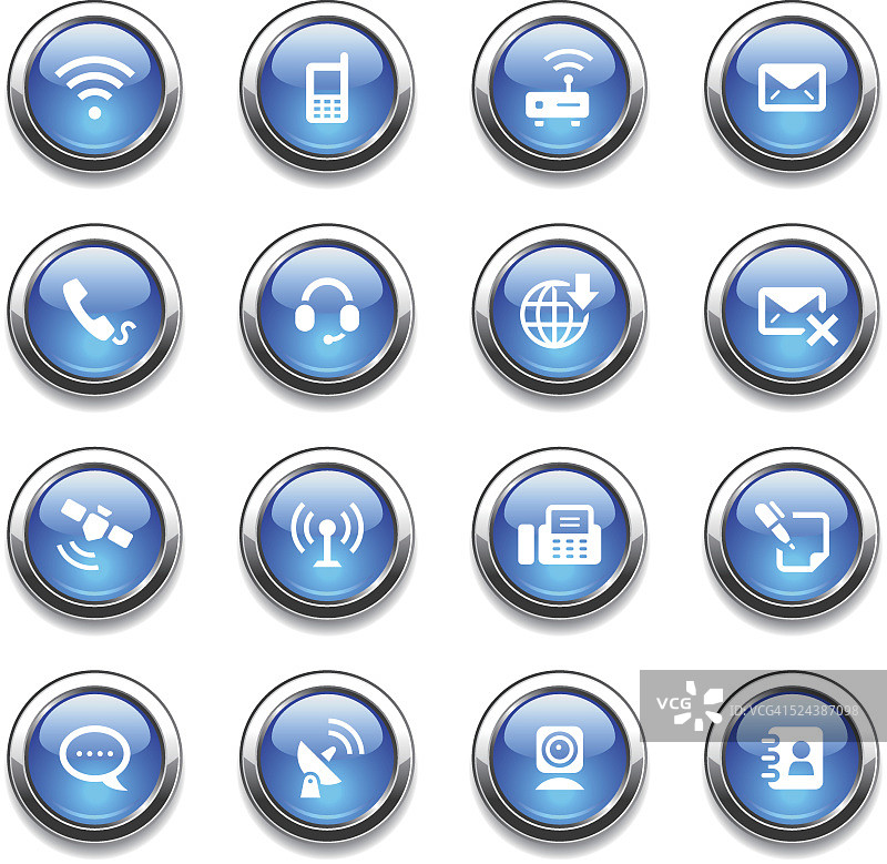 水晶图标集|通讯图片素材