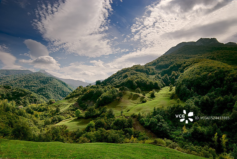 绿色的山脉图片素材