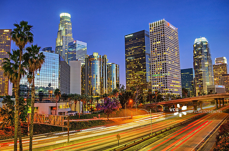 洛杉矶夜景图片素材
