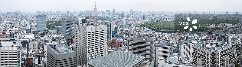 东京新宿城市景观航拍图片素材