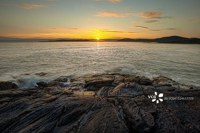 塔兰赛岛日落 - 外赫布里底群岛图片素材