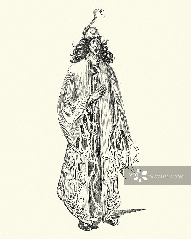 奇幻蛇魔法师图片素材