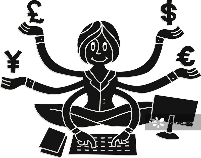 股市中的女人图片素材