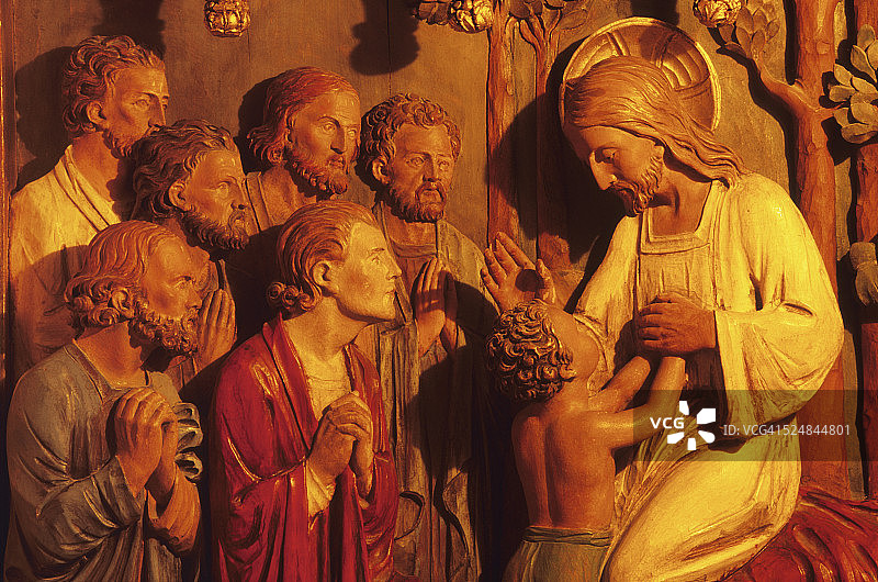 国家大教堂耶稣基督雕塑图片素材