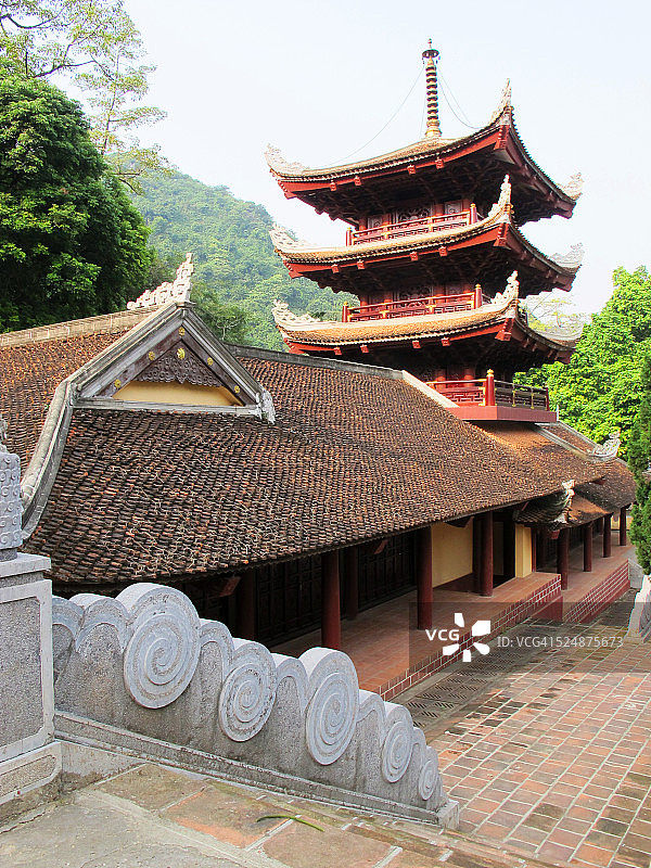 香寺宝塔建筑群中的寺庙图片素材