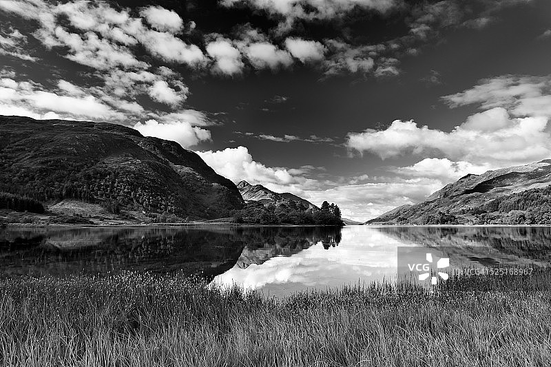 希尔湖，格伦芬南，苏格兰图片素材
