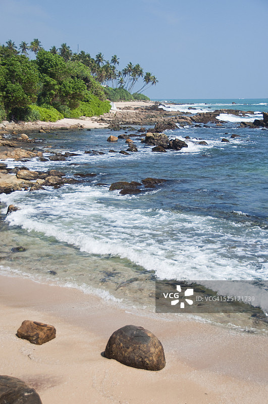 坦加拉岩石海岸线图片素材